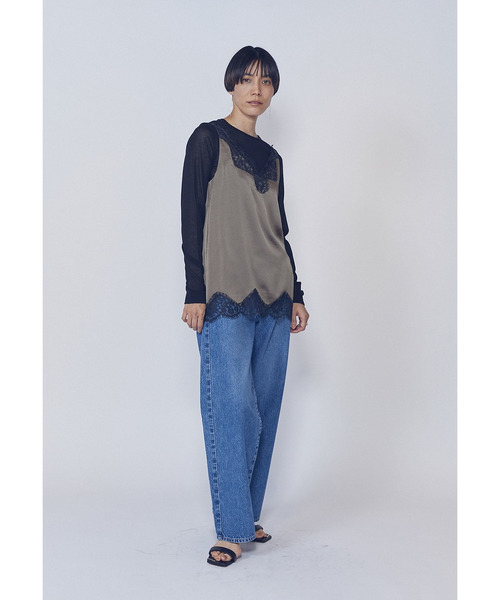 1er Arrondissement(プルミエアロンディスモン)の「【追加】シアーロングスリーブTシャツ(Tシャツ/カットソー・レディース・ブラック系その他3/オフホワイト・FREE)」の13枚目の写真