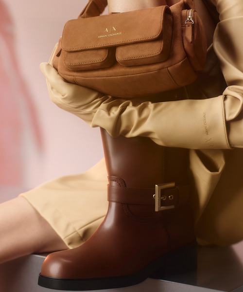 ARMANI EXCHANGE(アルマーニエクスチェンジ)の「【A|X アルマーニ エクスチェンジ】CL バイカーブーツ(ブーツ・レディース・キャメル・36.5/37/37.5/38/38.5/39/36)」の7枚目の写真