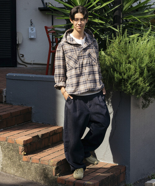 Foxfire(フォックスファイヤー)の「Foxfire/フォックスファイヤー 別注 チェックネル プルオーバーフーディーシャツ/リラックスフィット(シャツ/ブラウス・メンズ・チャコールグレー/グリーン/ネイビー・LARGE/MEDIUM)」の16枚目の写真