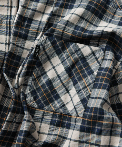 Foxfire(フォックスファイヤー)の「Foxfire/フォックスファイヤー 別注 チェックネル プルオーバーフーディーシャツ/リラックスフィット(シャツ/ブラウス・メンズ・チャコールグレー/グリーン/ネイビー・LARGE/MEDIUM)」の18枚目の写真