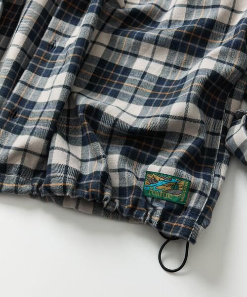 Foxfire(フォックスファイヤー)の「Foxfire/フォックスファイヤー 別注 チェックネル プルオーバーフーディーシャツ/リラックスフィット(シャツ/ブラウス・メンズ・チャコールグレー/グリーン/ネイビー・LARGE/MEDIUM)」の14枚目の写真