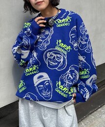 SOUNDSGOOOOD | 【SOUNDS GOOOOD】アソートフェイス柄ファンキーニット(ニット/セーター)