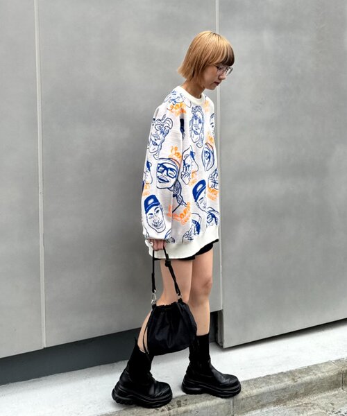 セール】【SOUNDS GOOOOD】アソートフェイス柄ファンキーニット