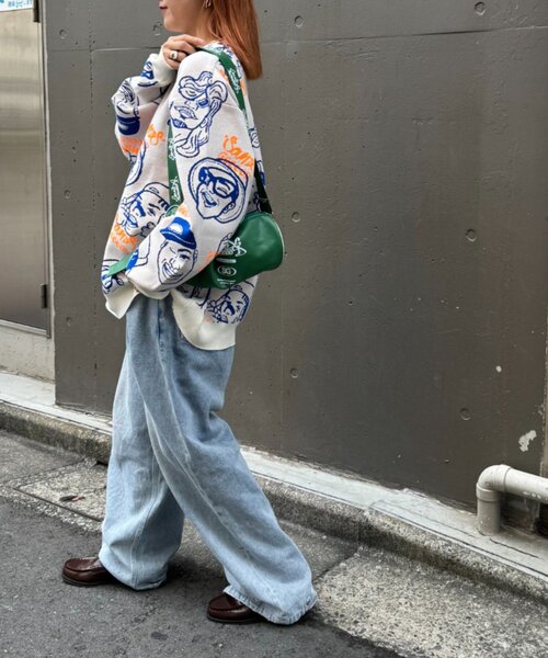 セール】【SOUNDS GOOOOD】アソートフェイス柄ファンキーニット