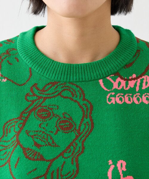 SOUNDS GOOOOD】アソートフェイス柄ファンキーニット（ニット/セーター