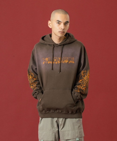 XLARGE（エクストララージ）の「CREEPY MANSION HOODED SWEATSHIRT（パーカー・メンズ・ブラウン/ブラック/オリーブ・S/M/L/XL）」の3枚目の写真