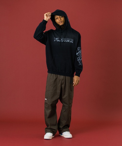 XLARGE（エクストララージ）の「CREEPY MANSION HOODED SWEATSHIRT（パーカー・メンズ・ブラウン/ブラック/オリーブ・S/M/L/XL）」の6枚目の写真