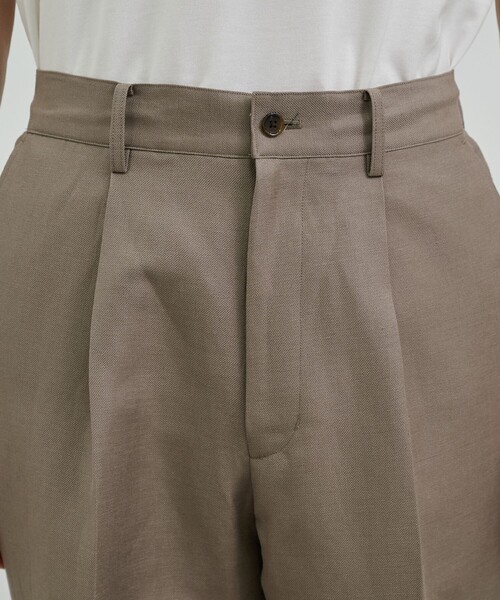 UNITED TOKYO（ユナイテッドトウキョウ）の「WOOL LINEN 1タックスラックス（その他パンツ・メンズ・グレイッシュベージュ/ブラック・1/2）」の14枚目の写真