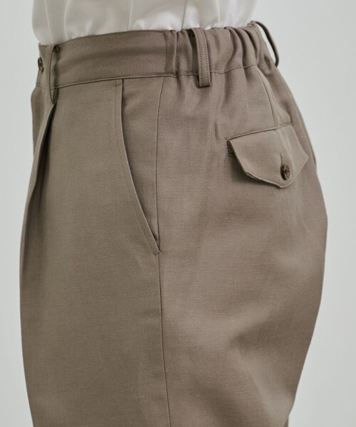 UNITED TOKYO（ユナイテッドトウキョウ）の「WOOL LINEN 1タックスラックス（その他パンツ・メンズ・グレイッシュベージュ/ブラック・1/2）」の16枚目の写真