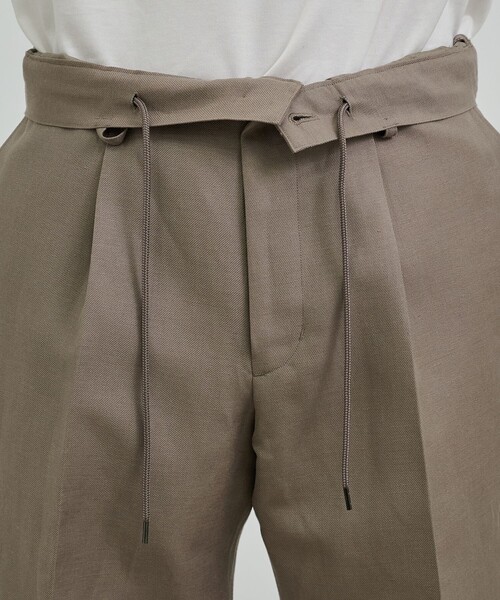 UNITED TOKYO（ユナイテッドトウキョウ）の「WOOL LINEN 1タックスラックス（その他パンツ・メンズ・グレイッシュベージュ/ブラック・1/2）」の4枚目の写真