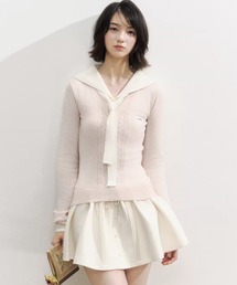 SunsetPark サンセットパーク トップス パフスリーブ レイヤード 白 SunsetPark サンセットパーク トップス パフスリーブ レイヤード