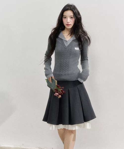 トップス nyan ジェイダ GYDA GG PATTERN ニットトップス（マスタード