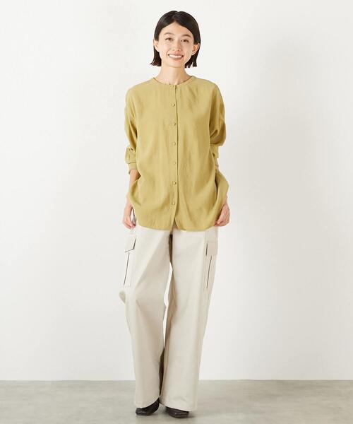 MELROSE claire(メルローズ クレール)の「【コットンナイロンストレッチツイルカーゴパンツ】(その他パンツ・レディース・ライトベージュ/カーキ/ダークネイビー・3/2)」の4枚目の写真
