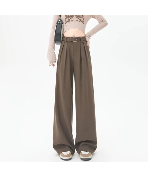 Ritzy(リッツィー)の「ハイウエスト プリーツワイドパンツ(その他パンツ・レディース・グレー/カーキ/ブラック・M/L)」の3枚目の写真