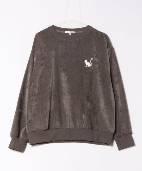 8(eight)(エイト)の「ストレッチカルゼワンポイント刺繍スウェット(スウェット・メンズ・カーキ/アイボリー/チャコールグレー・MEDIUM/LARGE)」の3枚目の写真