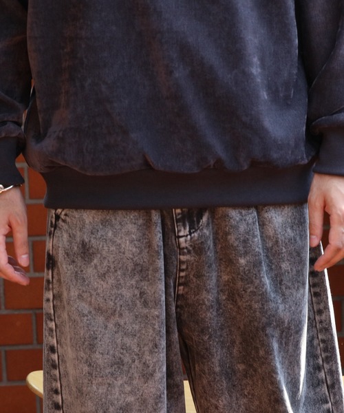 8(eight)(エイト)の「ストレッチカルゼワンポイント刺繍スウェット(スウェット・メンズ・カーキ/アイボリー/チャコールグレー・MEDIUM/LARGE)」の17枚目の写真