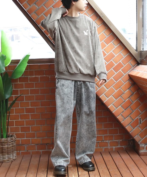 8(eight)(エイト)の「ストレッチカルゼワンポイント刺繍スウェット(スウェット・メンズ・カーキ/アイボリー/チャコールグレー・MEDIUM/LARGE)」の8枚目の写真