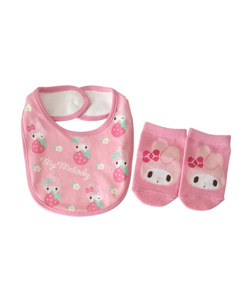 sanrio(サンリオ)の「【 sanrio 】 サンリオキャラクターズ ベビーセット 25F9(スタイ/よだれかけ・レディース・ライトパープル/ピンク系その他2/ピンク系その他/ライトグリーン・FREE)」の4枚目の写真