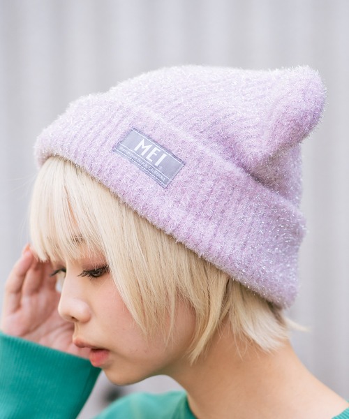 MEI(メイ)の「【MEI/メイ】クマミミニットキャップ(ニットキャップ/ビーニー・メンズ・ブラック/ライトグレー/ピンク・FREE)」の3枚目の写真