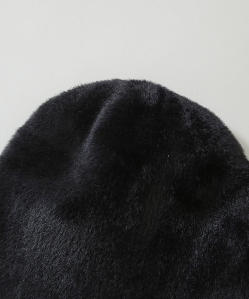 NANO universe(ナノユニバース)の「バックスリットシャギーニットワッチ(ニットキャップ/ビーニー・レディース・ライトグレー/ブラック・FREE)」の7枚目の写真