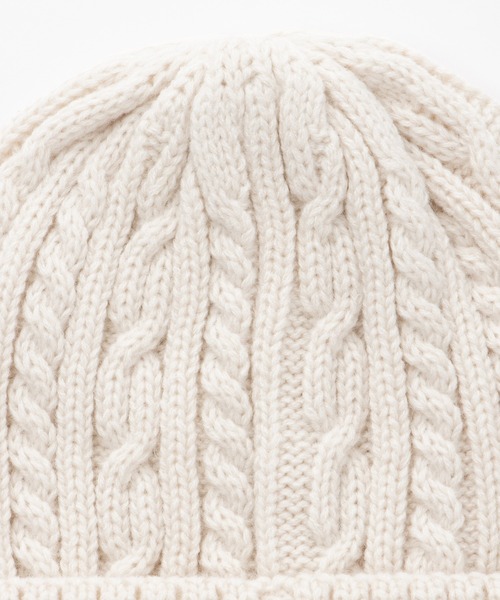 Honeys(ハニーズ)の「ケーブル編ニット帽(ニットキャップ/ビーニー・レディース・杢グレー/ブラウン系その他/ブラック/アイボリー・FREE)」の20枚目の写真