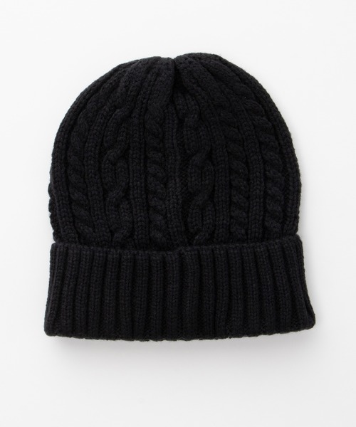 Honeys(ハニーズ)の「ケーブル編ニット帽(ニットキャップ/ビーニー・レディース・杢グレー/ブラウン系その他/ブラック/アイボリー・FREE)」の18枚目の写真
