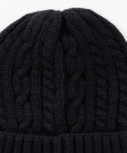 Honeys(ハニーズ)の「ケーブル編ニット帽(ニットキャップ/ビーニー・レディース・杢グレー/ブラウン系その他/ブラック/アイボリー・FREE)」の17枚目の写真