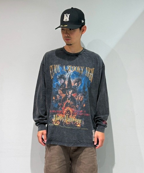 EXAMPLE(エグザンプル)の「EXAMPLE ”WORK OF FICTION” HAPPY HALLOWEEN L/S TEE(Tシャツ/カットソー・メンズ・ブラック系その他・L/M/XXL/XL)」の3枚目の写真