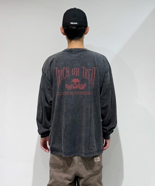 EXAMPLE(エグザンプル)の「EXAMPLE ”WORK OF FICTION” HAPPY HALLOWEEN L/S TEE(Tシャツ/カットソー・メンズ・ブラック系その他・L/M/XXL/XL)」の2枚目の写真