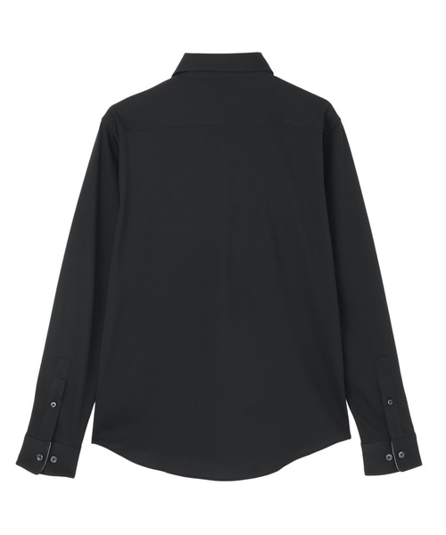 TOKYO SHIRTS(トウキョウシャツ)の「デザインカジュアル長袖シャツ ボタンダウン(ポロシャツ・メンズ・ブラック・S/M/LL)」の2枚目の写真