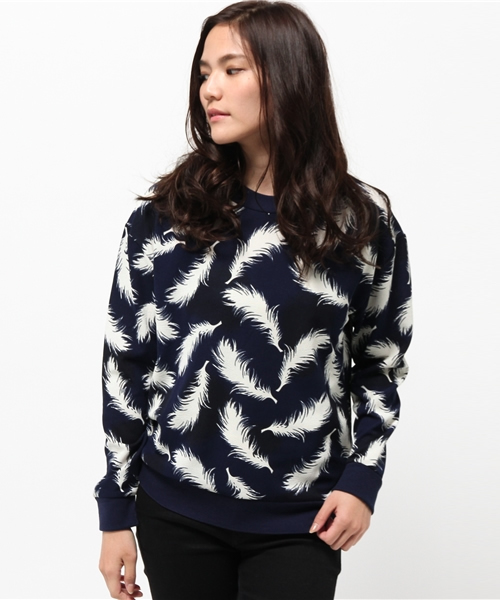 OUTLET（アウトレット）の「【Discoat】発泡羽柄P/O（Tシャツ/カットソー・レディース・ネイビー/オフホワイト/杢グレー・MEDIUM/LARGE）」の3枚目の写真
