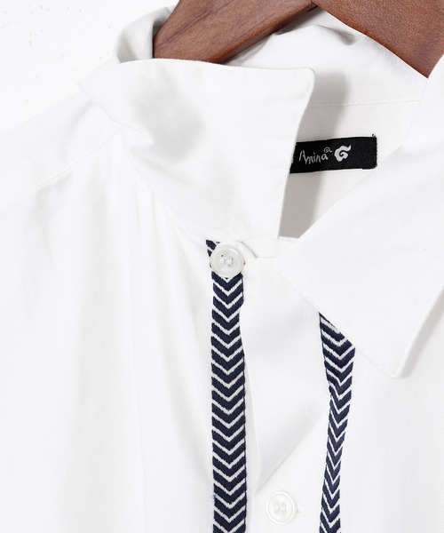 チャイハネ(チャイハネ)の「【チャイハネ】アイララMEN'S刺繍シャツ(シャツ/ブラウス・メンズ・パープル/ホワイト・FREE)」の7枚目の写真