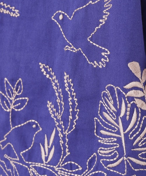 チャイハネ(チャイハネ)の「【チャイハネ】アイララMEN'S刺繍シャツ(シャツ/ブラウス・メンズ・パープル/ホワイト・FREE)」の4枚目の写真