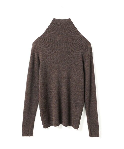 mizuiroind（ミズイロインド）の「mizuiro ind ボタン付きリブハイネックプルオーバー（ニット/セーター・レディース・ブラック/アイボリー/ネイビー/ブラウン/グレー・FREE）」の12枚目の写真