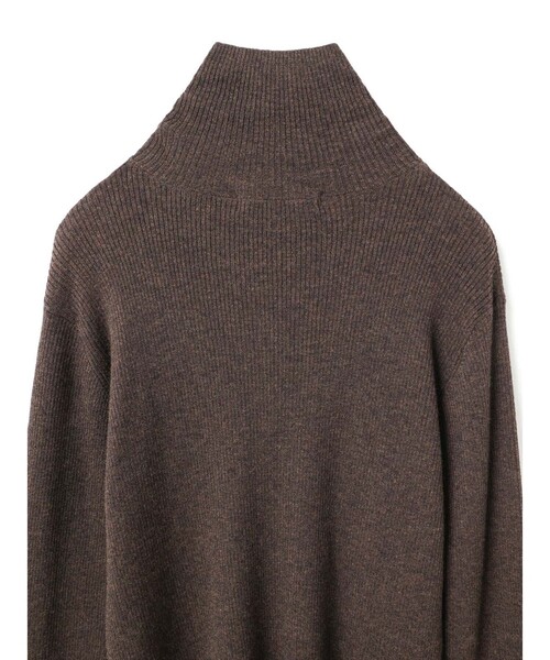 mizuiroind（ミズイロインド）の「mizuiro ind ボタン付きリブハイネックプルオーバー（ニット/セーター・レディース・ブラック/アイボリー/ネイビー/ブラウン/グレー・FREE）」の13枚目の写真