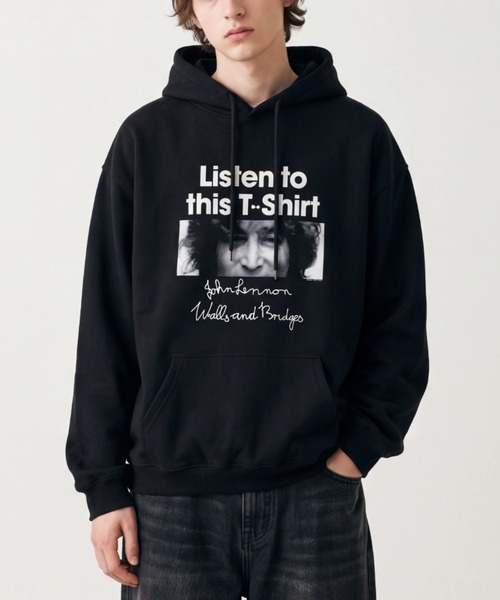 ROCK-OFF(ロックオフ)の「【ROCK-OFF】【AW】JOHN LENNON LISTEN TO THIS HOODIE(パーカー・メンズ・ブラック・MEDIUM/LARGE/X-LARGE)」の1枚目の写真
