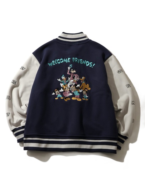 BFセール 送料込 Disney 100  スタジャン 大きいサイズXXL セール】【Disney/ディズニー】アートワークデザイン フリース