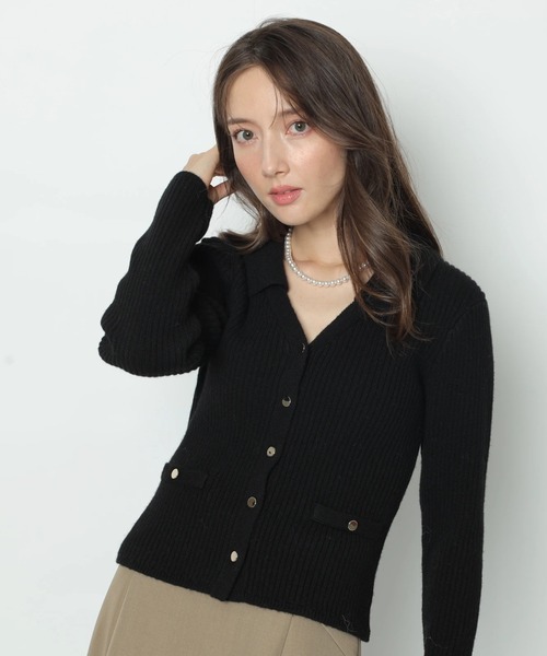 Apuweiser-riche（アプワイザーリッシェ）の「セーラーカラーカーデプルオーバー（ニット/セーター・レディース・オフホワイト/ボルドー/ブラック・2）」の14枚目の写真