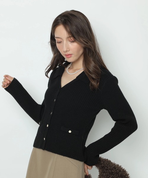 Apuweiser-riche（アプワイザーリッシェ）の「セーラーカラーカーデプルオーバー（ニット/セーター・レディース・オフホワイト/ボルドー/ブラック・2）」の15枚目の写真