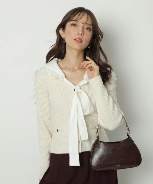 Apuweiser-riche（アプワイザーリッシェ）の「セーラーカラーカーデプルオーバー（ニット/セーター・レディース・オフホワイト/ボルドー/ブラック・2）」の19枚目の写真