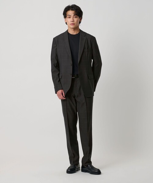 A DAY IN THE LIFE UNITED ARROWS(アデイインザライフユナイテッドアローズ)の「ウールライク ドビーウィンドウペイン 2ボタンジャケット-セットアップ対応・ウォッシャブル-<A DAY IN THE LIFE>(テーラードジャケット・メンズ・ダークグレー/ネイビー・S/L/M/XL)」の11枚目の写真