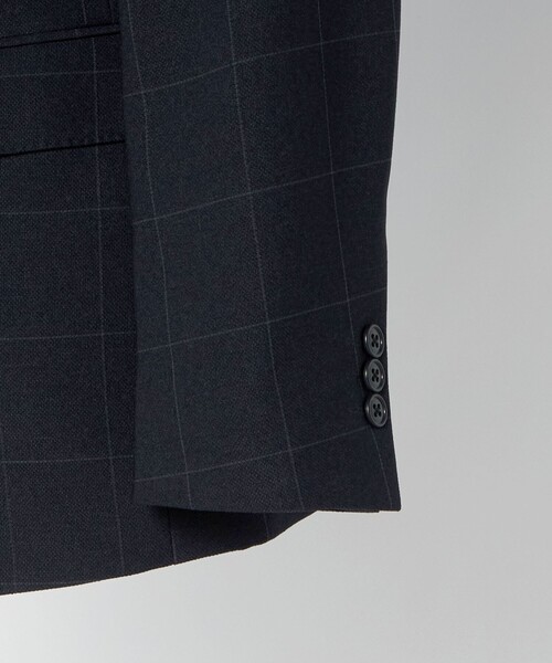 A DAY IN THE LIFE UNITED ARROWS(アデイインザライフユナイテッドアローズ)の「ウールライク ドビーウィンドウペイン 2ボタンジャケット-セットアップ対応・ウォッシャブル-<A DAY IN THE LIFE>(テーラードジャケット・メンズ・ダークグレー/ネイビー・S/L/M/XL)」の17枚目の写真