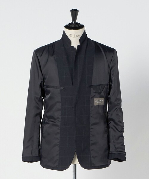 セール】ウールライク ドビーウィンドウペイン 2ボタンジャケット
