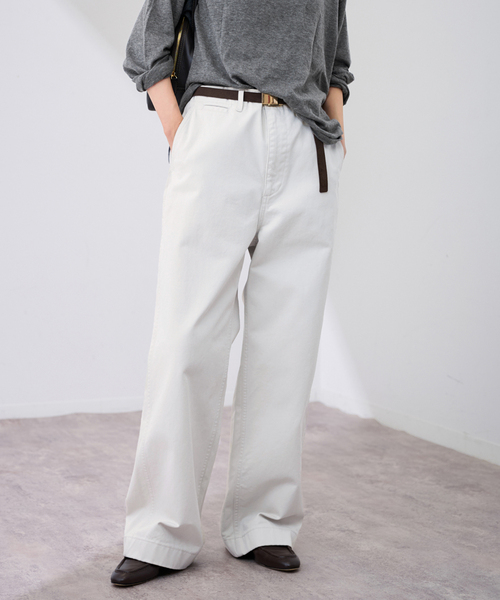 FRAMeWORK（フレームワーク）の「≪追加≫OVER SIZED CHINO パンツ 3（チノパンツ・レディース・ホワイト/ブラウン/ベージュ・36/38/40）」の19枚目の写真