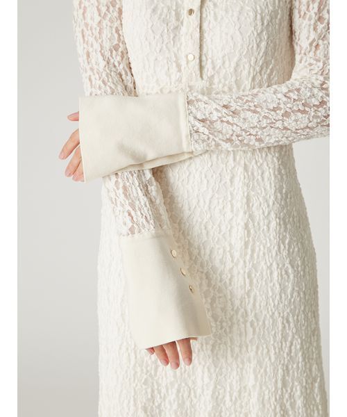 FRAY I.D ストレッチレースポロカラーワンピース FRAY I.D｜ストレッチレースポロカラーワンピース | Rakuten Fashion