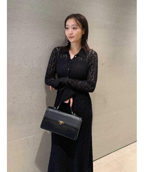 セール】ストレッチレースポロカラーワンピース（ワンピース）｜FRAY