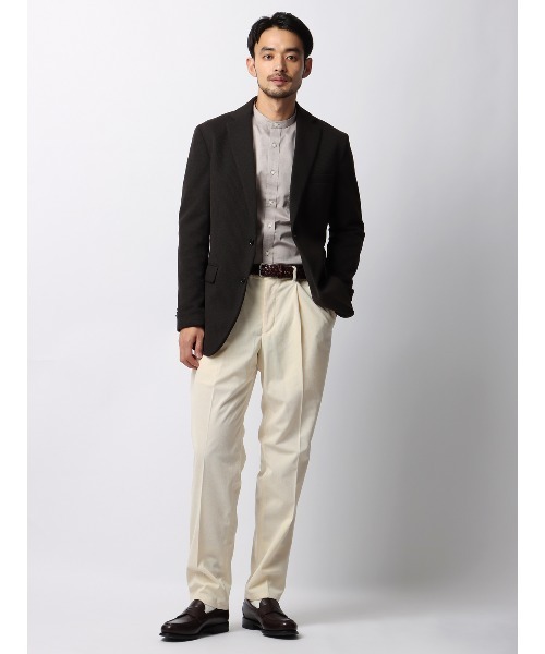 SUIT SQUARE(スーツスクエア)の「タックイージーパンツ ストレッチ 防シワ コーデュロイ 無地 裾上げ済み(スラックス・メンズ・ブラック/ホワイト・L/M/S/LL)」の4枚目の写真
