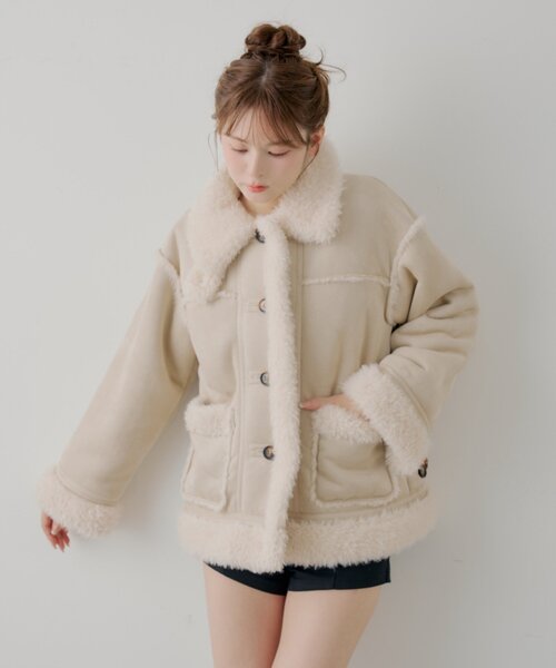 Chico（チコ）の「2wayスタンドムートンルーズジャケット（その他