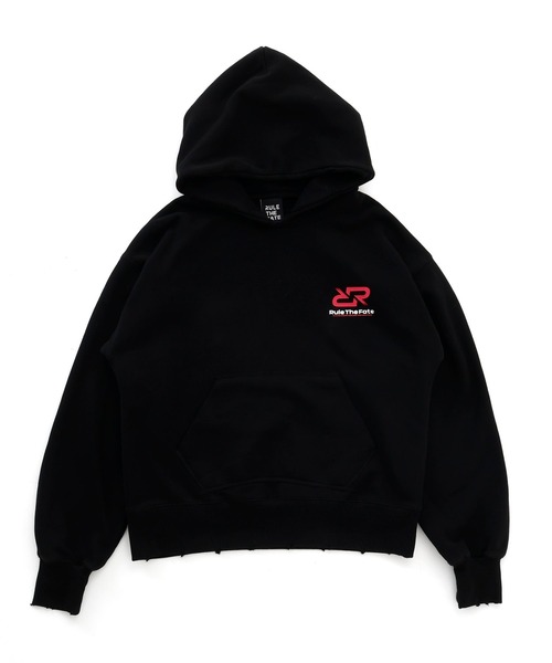 RTF RRLOGO DAMAGE SWEAT HOODIE/RRロゴダメージスウェットフーディー