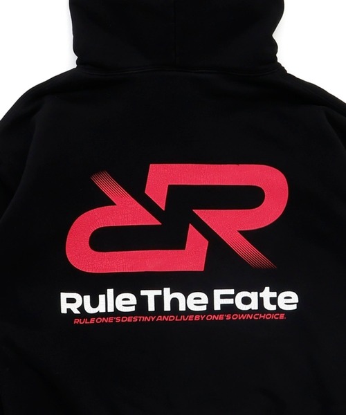 RULE THE FATE（ルールザフェイト）の「RTF RRLOGO DAMAGE SWEAT HOODIE/RRロゴダメージスウェットフーディー（パーカー・メンズ・ブラック/ベージュ・2/1/0）」の4枚目の写真